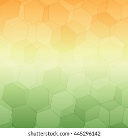 orange, yellow and green gradient Polygonal style vector pattern for background