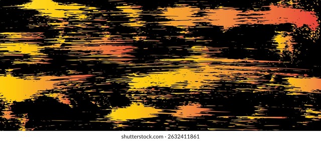 orange and yellow grunge. Distress overlay texture. Abstract surface dust and rough dirty wall background concept. Worn, torn, weathered effect. Vectors illustration, EPS 10.