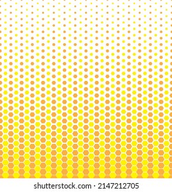 orangefarbenes und gelbes Halbtonmuster auf weißem Hintergrund. Lineare Halbtonhintergrund. Einzige Vektorgrafik auf weißem Hintergrund.