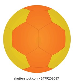 Orange und gelber Handball. Vektorgrafik