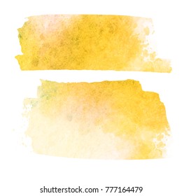 orange yellow lemon watercolor splotch vector painted background