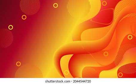 Orange yellow liquid effects background. Abstract design template for brochures, flyers, magazine, business card, branding, banners, headers, book covers, notebooks background vector