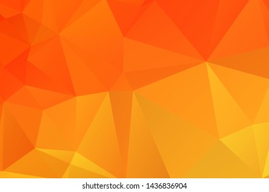 Orange yellow Low poly crystal background. Polygon design pattern. orange yellow Low poly vector illustration, low polygon background.