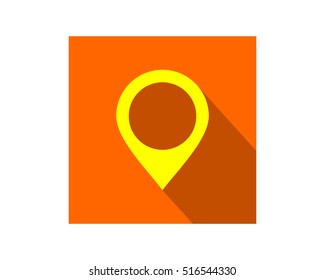 orange yellow marker path pin image vector icon logo symbol