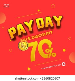 Orange and Yellow Modern Pay Day Sale for Social Media Post