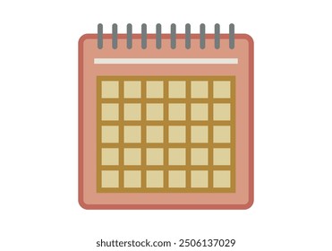 Orange and yellow monthly calendar