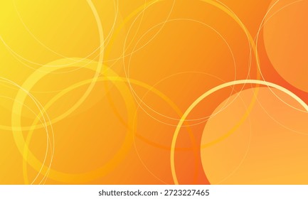 Fondo abstracto de estilo de patrón divertido superpuesto de Formas multicírculos amarillo naranja