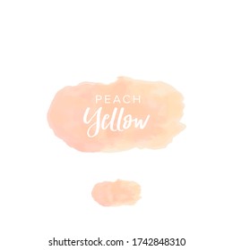 Orange Yellow Peach Watercolor Vector Logo Branding Template