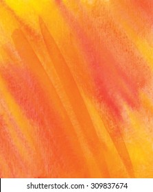 Orange, yellow, pink Abstract watercolor background. Vector EPS 8. Watercolor backdrop can be used for scrapbook elements, web page background, identity style, printing.