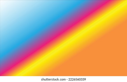 orange, yellow, pink, blue and white background