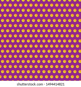 Orange and yellow polka dots on a purple background vector 
