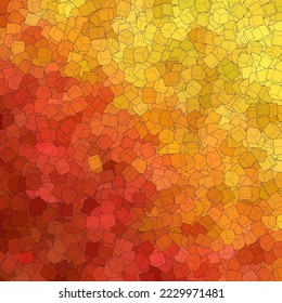 Orange and yellow presentation template. Design element. Cubes.
