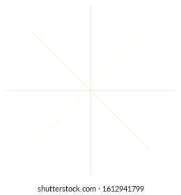 Orange, yellow radial, radiating lines. Rays, beams. Starburst, sunburst element. Sparkle, gleam, twinkle effect. Circular, concentric design
