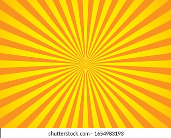 Orange and yellow rays background with spotlight in the center of the wallpaper.