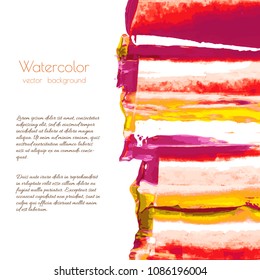 Orange, yellow, red, autumn maple, gold marble hand painted background texture. Abstract oil backdrop on canvas with dry brush splash, strokes, stains, spots, blots. Acrylic grunge vector card design.