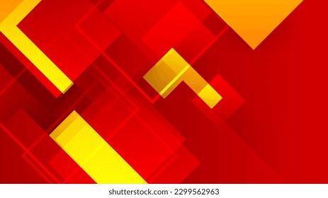 Orangefarbene geometrische Formen, gelb und rot, abstrakter Hintergrund, Geometrie-Glanz und Layer-Element-Vektorgrafik für das Präsentationsdesign. Geeignet für Unternehmen, Unternehmen, Institutionen, Feiern, Seminare und Gespräche