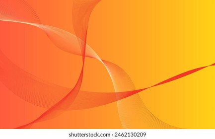 orange yellow smooth lines wave curves with soft gradient abstract background