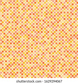 orange and yellow squares. vector seamless pattern. simple diagonal repetitive background with geometric shapes. textile paint. fabric swatch. wrapping paper. continuous print. design element