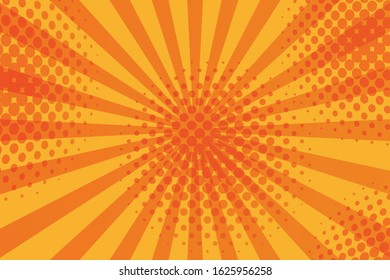 orange and yellow stripe burst line and dot