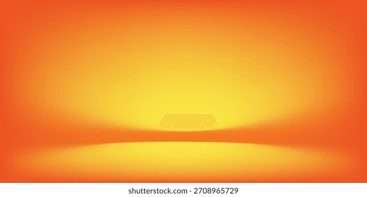 Fondo de la habitación de estudio naranja y amarillo. Ilustración de Vector EPS 10