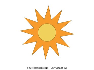 Orange and yellow sun icon