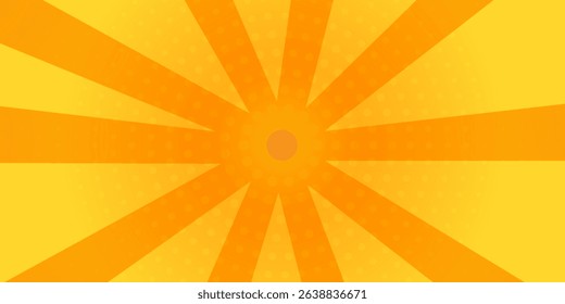 orange yellow sun ray light for summer background, sunburst abstract background, sun rays background for promotion banner, poster, greeting card, social media