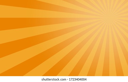 Orange And Yellow Sunburst Background - Vector Illustration
