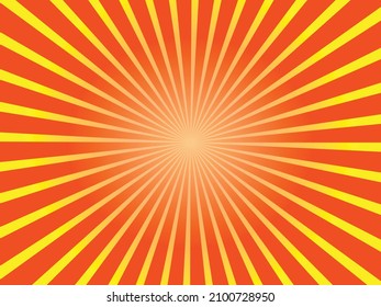  Orange and Yellow Sunburst Bright Light Rays Background