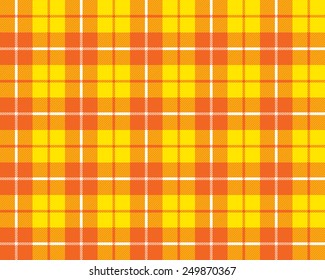 orange yellow tartan fabric texture pattern seamless vector illustration