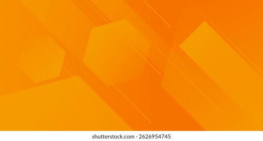 Orange und gelb, Vektorabstrakt, geometrische Form, moderner Hintergrund