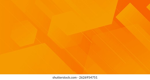 Orange and yellow vector abstract geometrical shape modern background