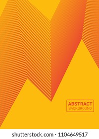 Orange and yellow vector abstract template and poster background design illustration.