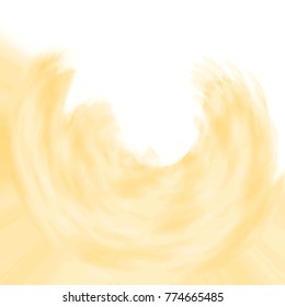 orange yellow watercolor pattern with visible curved strokes on white background, vector illustration