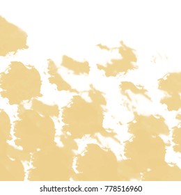 orange yellow watercolor shredded cloud pattern on white background, vector illustration