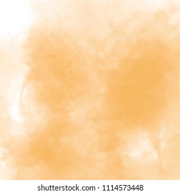 orange yellow watercolor splash pattern with blurred bleeding color areas, vector illustration