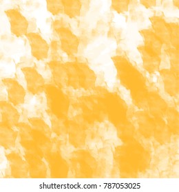 orange yellow watercolor stain pattern with edgy elements in diagonal lines, vector illustration