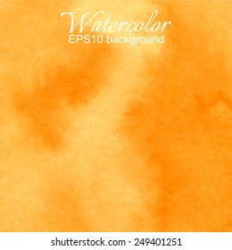 Orange and yellow watercolor vector background.