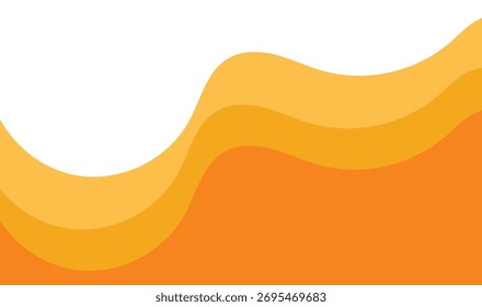 Orange gelbe Wellen - abstrakter horizontaler Farbverlauf-Hintergrund. Abstrakter orangefarbener gelber Hintergrund mit Wellen