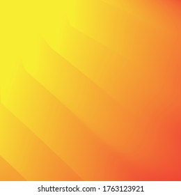Orange and Yellow waves concept. Smooth yellow lines. Simple design for web or app. Bright color backdrop. Soft gradient. Vector illustration.
