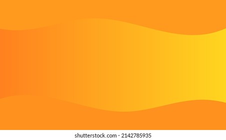 Orange and yellow waves ombre abstract gradient sunset colors background. Vector illustration.