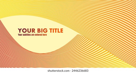 Orange and yellow wavy lines with text that says 'Your Big Title'