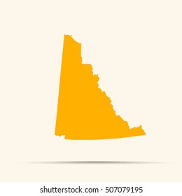 Orange Yukon Map Illustration