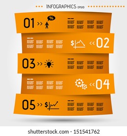 orange zig zag infographic template. infographic concept.