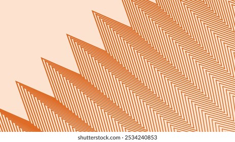Orange zig zag pattern abstract background for backdrop or presentation
