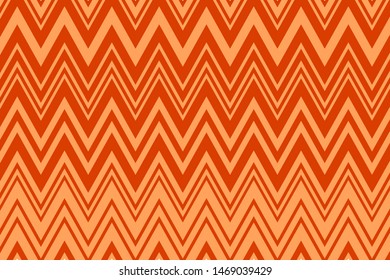 Orange zig-zag pattern Geometric vector background 