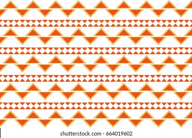 Orange zigzag tribal pattern