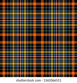 Orange,Blue,Black,Pink,Green and Yellow-Green Tartan Plaid Scottish Seamless Pattern. Texture from tartan, plaid, tablecloths, shirts, clothes, dresses, bedding, blankets and other textile.