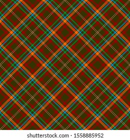 Orange,Blue,Green and Red Tartan Plaid Scottish Seamless Pattern. Texture from tartan, plaid, tablecloths, shirts, clothes, dresses, bedding, blankets and other textile.