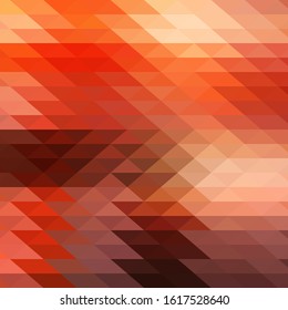 Orange-brown geometric triangular background with gradient. New design for your business cards, invitations, calendars, ad, banners, posters, presentations, print, flyers Vector illustration