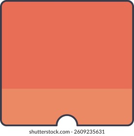An orange-colored rounded coupon ticket with a clean two-tone layout. Great for sale labels or promotional stickers